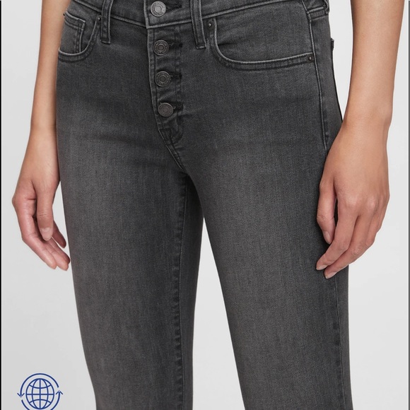 GAP🧸 sz 14 16 = 33 T Mid Rise True Skinny Jeans w/ washwell!NWT charcoal gray - Picture 12 of 12